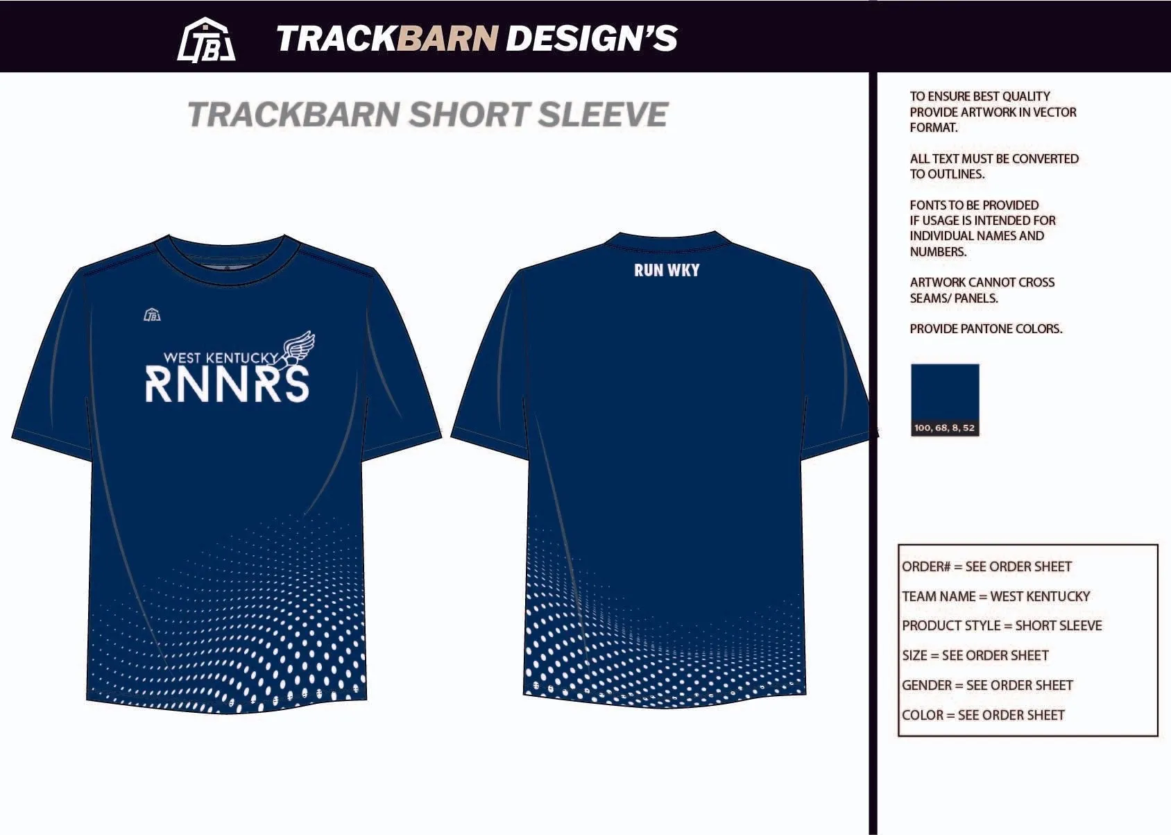 West-Kentucky-Runners Mens Stretch Light Training Tee