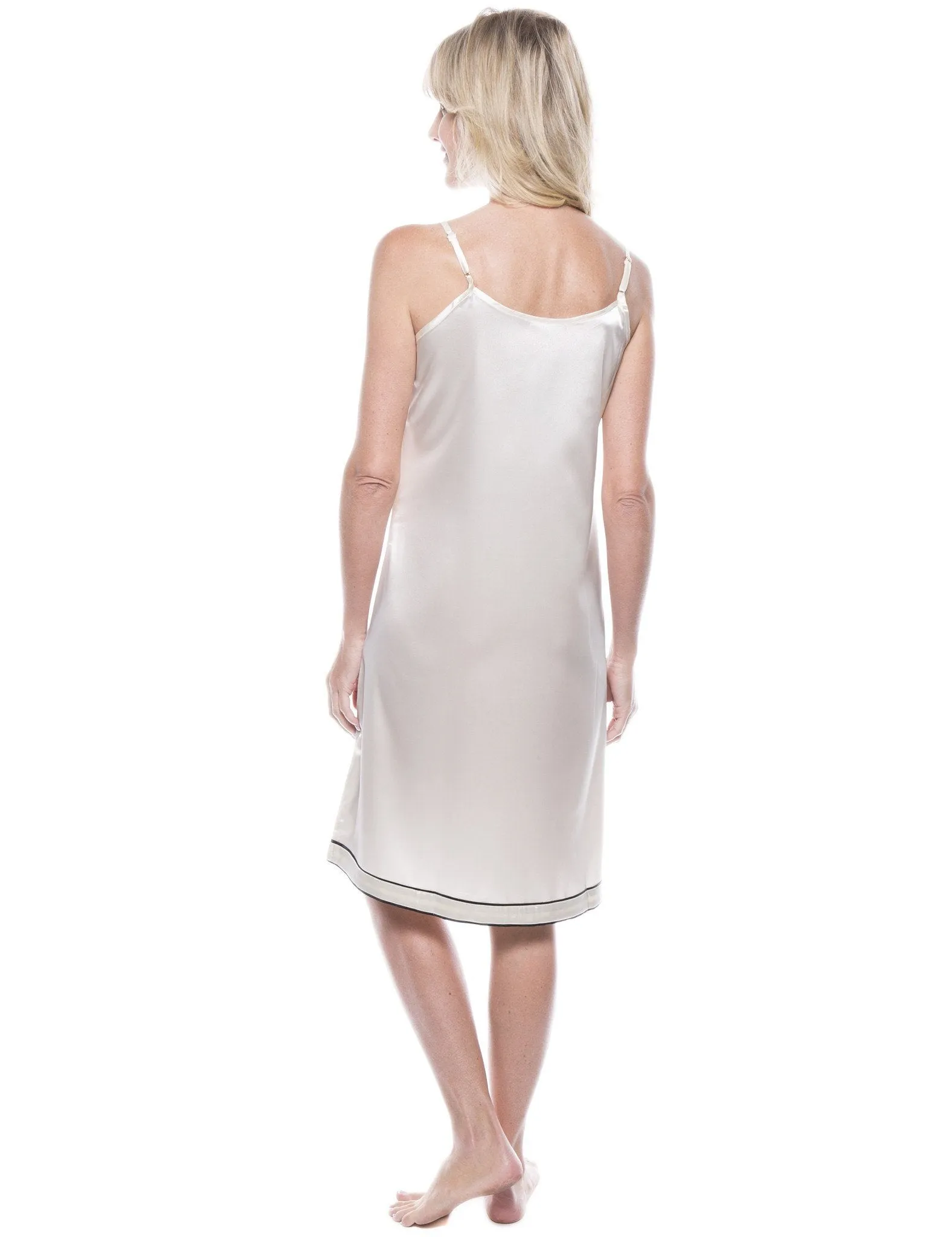 Women's Classic Satin Chemise - Cream