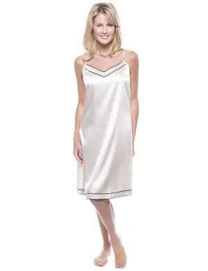 Women's Classic Satin Chemise - Cream