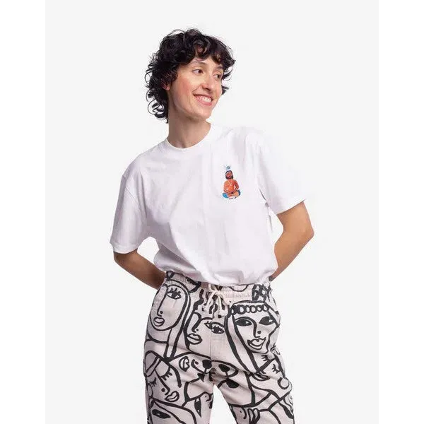 Yogi - Regular Fit T-Shirt aus Biobaumwolle mit Stickerei